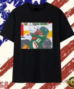 Vegas Golden Knights vs Minnesota Wild hockey rivalry moment T Shirt, Trendy 2D Print Shirt Vegas Golden Knights VS Minnesota Wild Hockey Rivalry Moment T Shirt