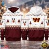 Washington Commanders NFL Christmas Game Day Hoodie Shirt, Sports Fans 3D Shirt Washington Commanders Nfl Christmas Game Day Hoodie Shirt