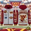Washington Commanders NFL Gridiron Heritage Zip Hoodie, Sports Fans 3D Shirt Washington Commanders Nfl Gridiron Heritage Zip Hoodie