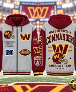 Washington Commanders NFL Gridiron Heritage Zip Hoodie, Sports Fans 3D Shirt Washington Commanders Nfl Gridiron Heritage Zip Hoodie