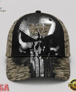 Washington Commanders NFL Halloween Military Skull Camo Classic Cap, Football Limited Edition Cap Washington Commanders Nfl Halloween Military Skull Camo Classic Cap