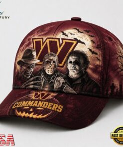 Washington Commanders NFL Horror Night Halloween 2026 Design Classic Cap, Football Limited Edition Cap Washington Commanders Nfl Horror Night Halloween 2026 Design Classic Cap