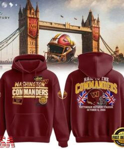 Washington Commanders NFL London Games 2026 Red Hoodie, Viral 3D Graphic Tee Washington Commanders Nfl London Games 2026 Red Hoodie