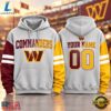 Washington Commanders NFL Two Tone Colorblock Varsity Hoodie, Sports Fans 3D Shirt Washington Commanders Nfl Two Tone Colorblock Varsity Hoodie