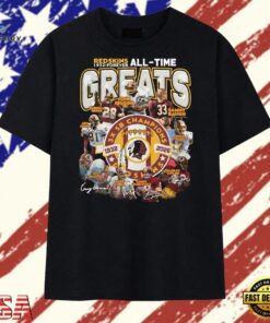 Washington Redskins All Time Greats Players Signature Football T Shirt, Trendy 2D Print Shirt Washington Redskins All Time Greats Players Signature Football T Shirt