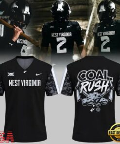 West Virginia Mountaineers Football Coal Rush Uniform Exclusive Jersey Shirt, Viral 3D Graphic Tee West Virginia Mountaineers Football Coal Rush Uniform Exclusive Jersey Shirt
