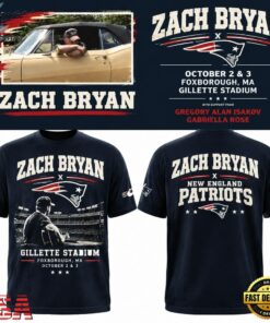 Zach Bryan x New England Patriots Concert T Shirt, Trending Music 3D Tee Zach Bryan X New England Patriots Concert T Shirt
