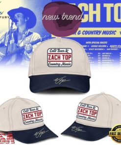 Zach Top Cold Beer Country Music Tour 2026 Signature Cap, Music Lover Baseball Cap Zach Top Cold Beer Country Music Tour 2026 Signature Cap